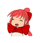 赤い髪の女の子スタンプ（個別スタンプ：2）