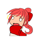 赤い髪の女の子スタンプ（個別スタンプ：7）