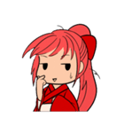 赤い髪の女の子スタンプ（個別スタンプ：11）