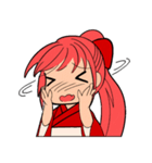 赤い髪の女の子スタンプ（個別スタンプ：13）