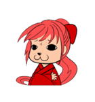 赤い髪の女の子スタンプ（個別スタンプ：15）