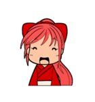 赤い髪の女の子スタンプ（個別スタンプ：20）