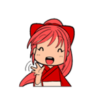 赤い髪の女の子スタンプ（個別スタンプ：24）