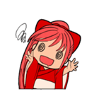 赤い髪の女の子スタンプ（個別スタンプ：26）