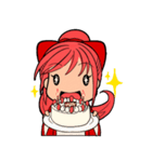 赤い髪の女の子スタンプ（個別スタンプ：27）