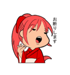 赤い髪の女の子スタンプ（個別スタンプ：29）