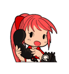赤い髪の女の子スタンプ（個別スタンプ：31）