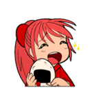 赤い髪の女の子スタンプ（個別スタンプ：32）