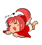 赤い髪の女の子スタンプ（個別スタンプ：38）