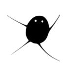 黒くて丸くて可愛いヤツら（個別スタンプ：16）