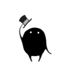 黒くて丸くて可愛いヤツら（個別スタンプ：34）