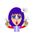 Purple mask Girl（個別スタンプ：1）