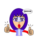 Purple mask Girl（個別スタンプ：2）