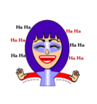 Purple mask Girl（個別スタンプ：17）