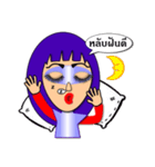 Purple mask Girl（個別スタンプ：31）