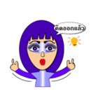 Purple mask Girl（個別スタンプ：36）