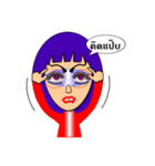 Purple mask Girl（個別スタンプ：37）