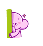 Pink smiley elephant（個別スタンプ：2）