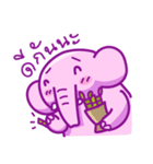 Pink smiley elephant（個別スタンプ：25）