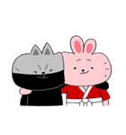 Ninja Cat ＆ Samurai Rabbit（個別スタンプ：8）