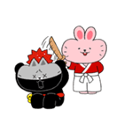 Ninja Cat ＆ Samurai Rabbit（個別スタンプ：30）