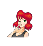 Redhead Girl（個別スタンプ：36）