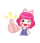 Magenta head girl（個別スタンプ：2）