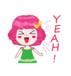 Magenta head girl（個別スタンプ：17）