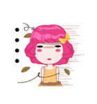 Magenta head girl（個別スタンプ：19）