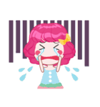 Magenta head girl（個別スタンプ：20）