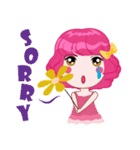 Magenta head girl（個別スタンプ：23）