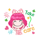 Magenta head girl（個別スタンプ：39）