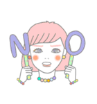 可愛い女の子とにゃんこ時々たいやき（個別スタンプ：7）
