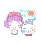 可愛い女の子とにゃんこ時々たいやき（個別スタンプ：16）