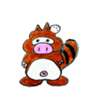 たんこぶタヌキ（個別スタンプ：1）
