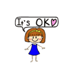 幸せを呼ぶハッピーガール（個別スタンプ：1）