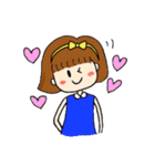 幸せを呼ぶハッピーガール（個別スタンプ：3）