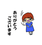 可愛いショートヘアガール（個別スタンプ：3）