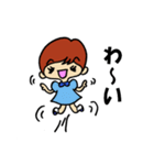 可愛いショートヘアガール（個別スタンプ：35）