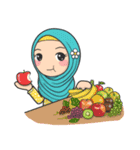 Flower Hijab 3（個別スタンプ：7）