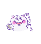 しろねこ モン太（個別スタンプ：8）