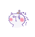 しろねこ モン太（個別スタンプ：16）