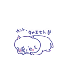 しろねこ モン太（個別スタンプ：28）