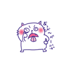 しろねこ モン太（個別スタンプ：32）
