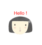 Rice ball sister and her friend(English)（個別スタンプ：38）