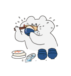 A beautiful woman and white bear（個別スタンプ：22）