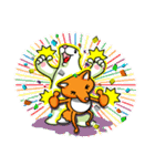Happy the bear＆ PoutyFox, CheekyTogether（個別スタンプ：4）