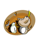 Happy the bear＆ PoutyFox, CheekyTogether（個別スタンプ：12）