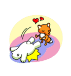 Happy the bear＆ PoutyFox, CheekyTogether（個別スタンプ：23）