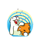 Happy the bear＆ PoutyFox, CheekyTogether（個別スタンプ：34）